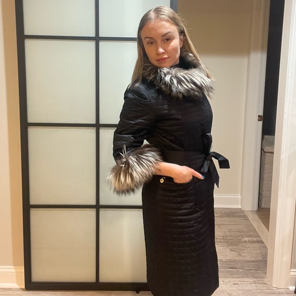 Quilted coat with fur trim size S - Picture 12 of 16